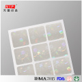 2cm Square Transparent Hologram Sticker with Company Logo